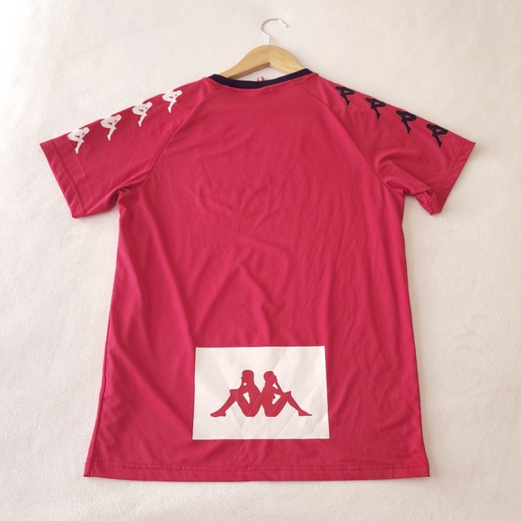 Kappa Short Sleeve Shirt Bastil Authentic "Like No Other" Red Mens SIZE Small - Picture 4 of 10